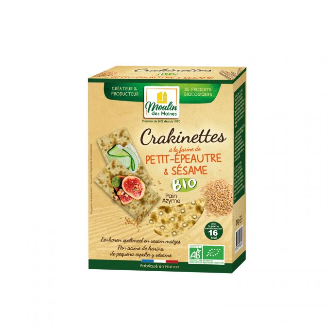 Crakinettes de petit épeautre sésame bio - 200g