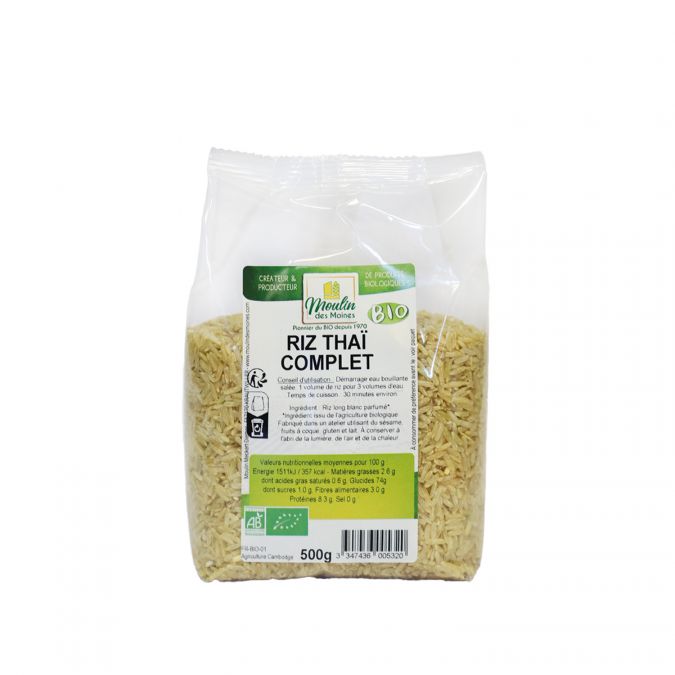 Riz thaï complet bio - 500g