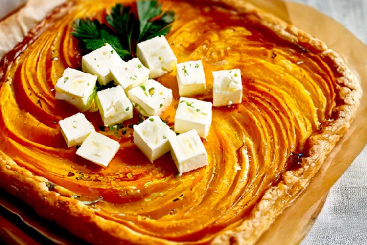 Tarte fondante à la courge et feta