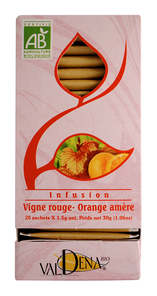 Infusion vigne rouge orange bio