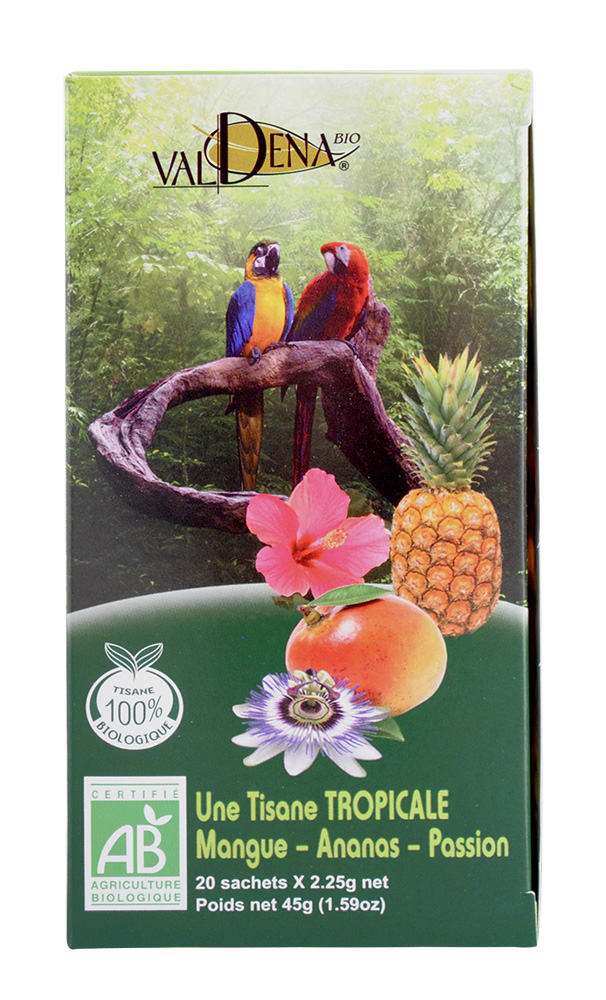 Tisane tropicale mangue ananas passion bio - 45g