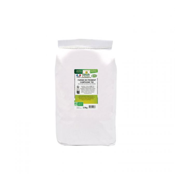 Farine de froment campagne T80 meule de pierre bio - 2,5kg