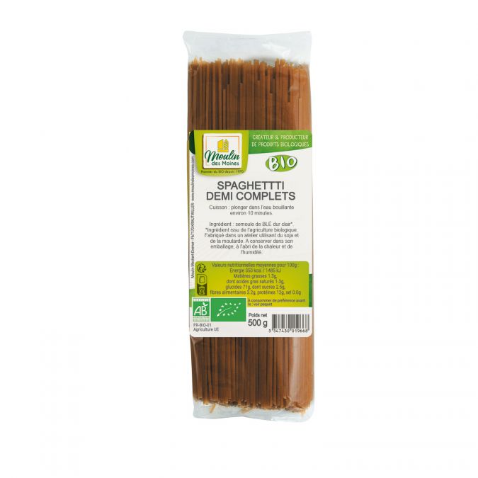 Spaghetti demi-complets bio - 500g