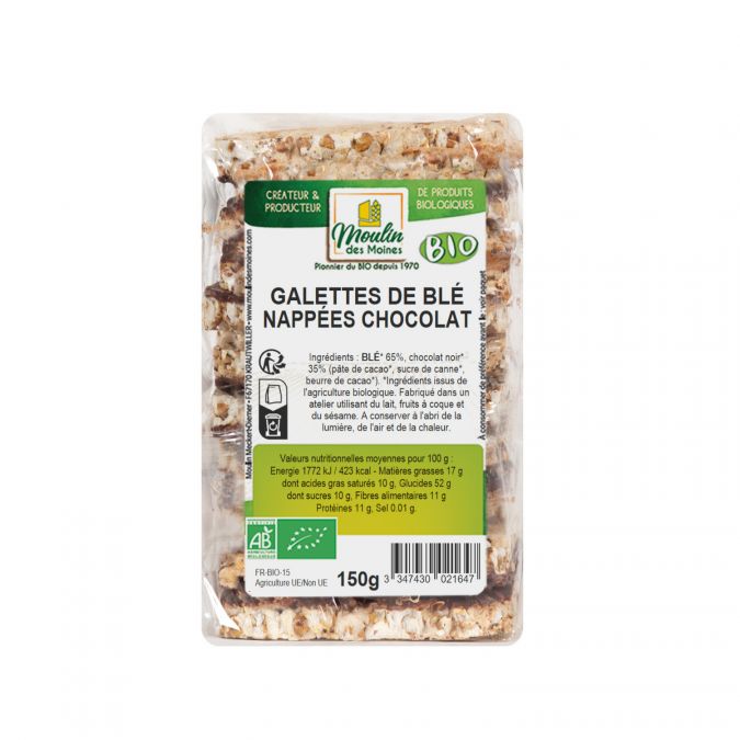 Galettes de blé et chocolat bio - 150g