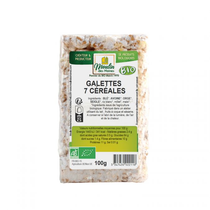 Galettes 7 céréales bio - 100g