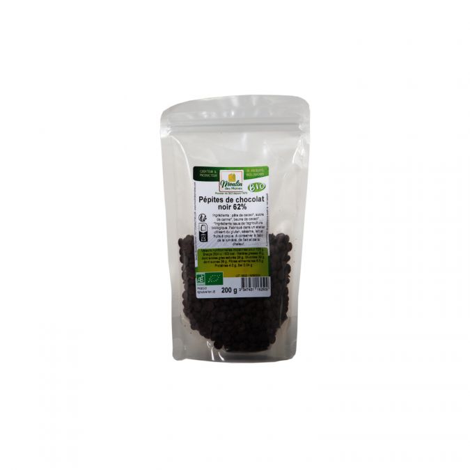 Pépites de chocolat noir 62% bio - 200g