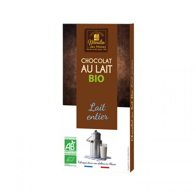 Tablette Chocolat au lait bio - 100g