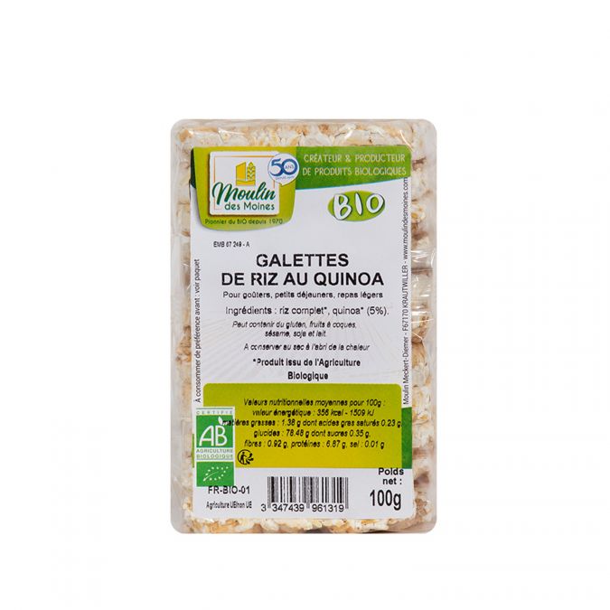 Galettes de riz au quinoa bio - 100g