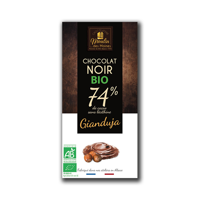 Tablette Chocolat noir gianduja 100g bio - Boutique - Naturline